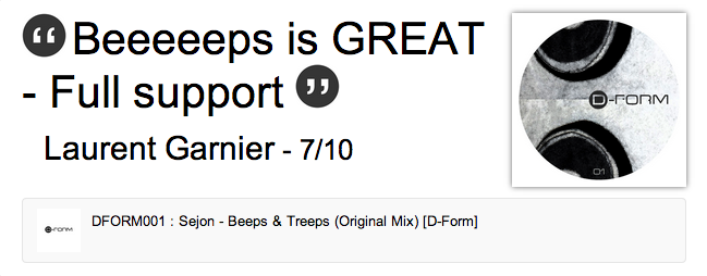 Laurent Garnier supports Sejon   Beeps   Treeps  Original Mix    Label Worx2